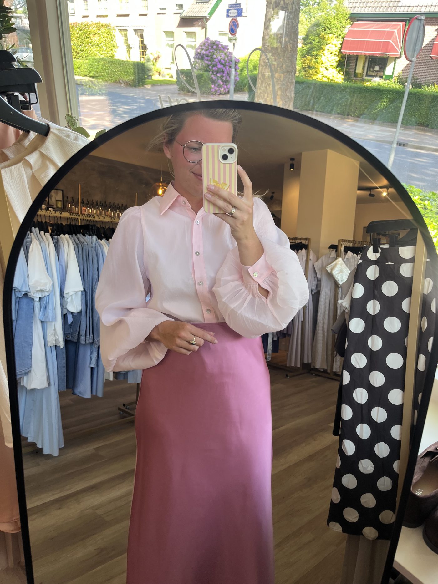 Ballon blouse weddingproof roze