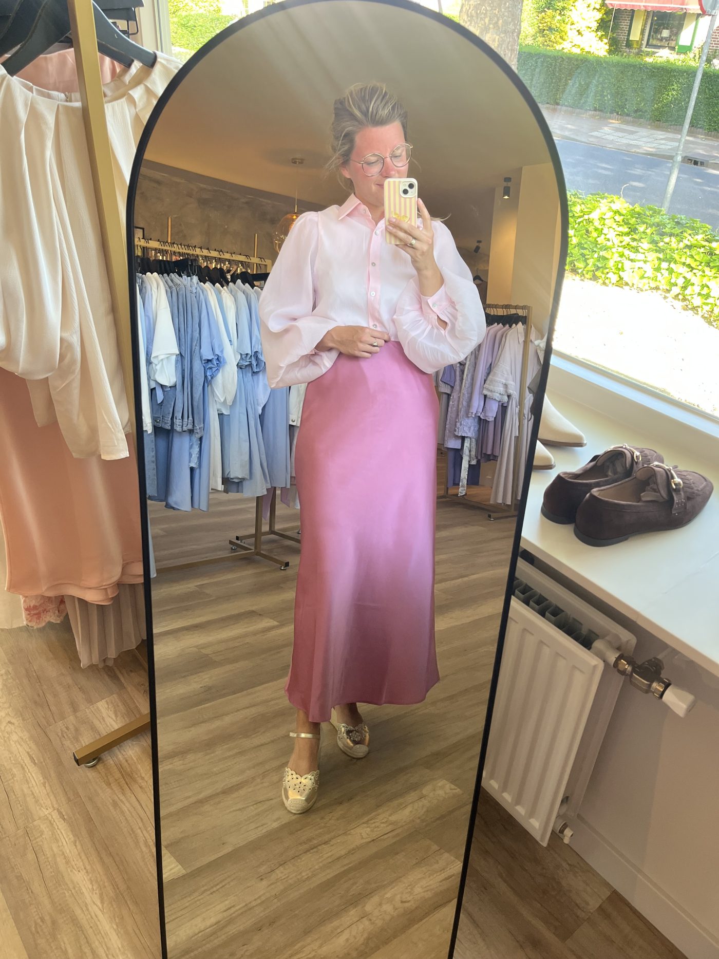 Ballon blouse weddingproof roze