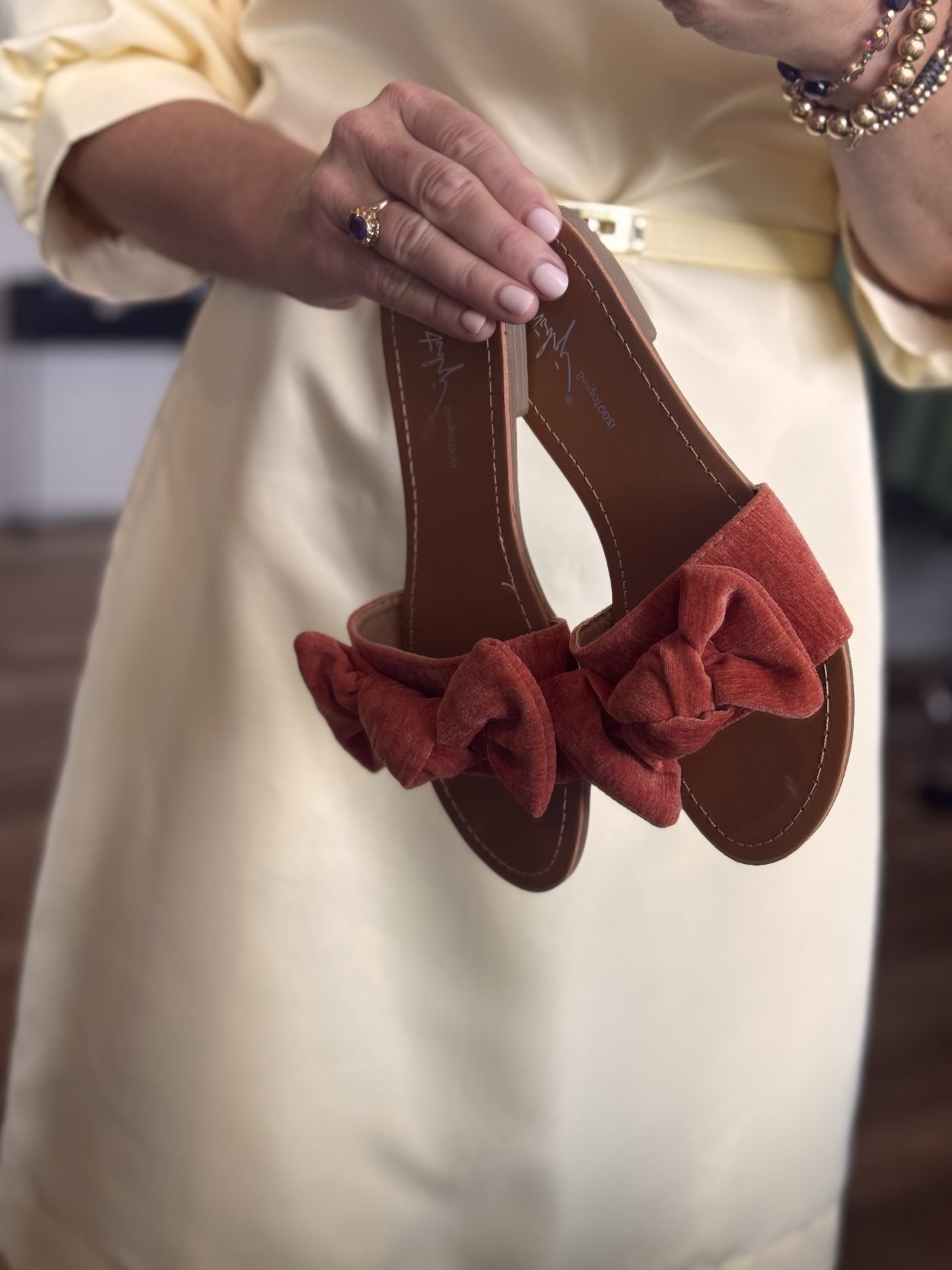 Slipper strik oranje