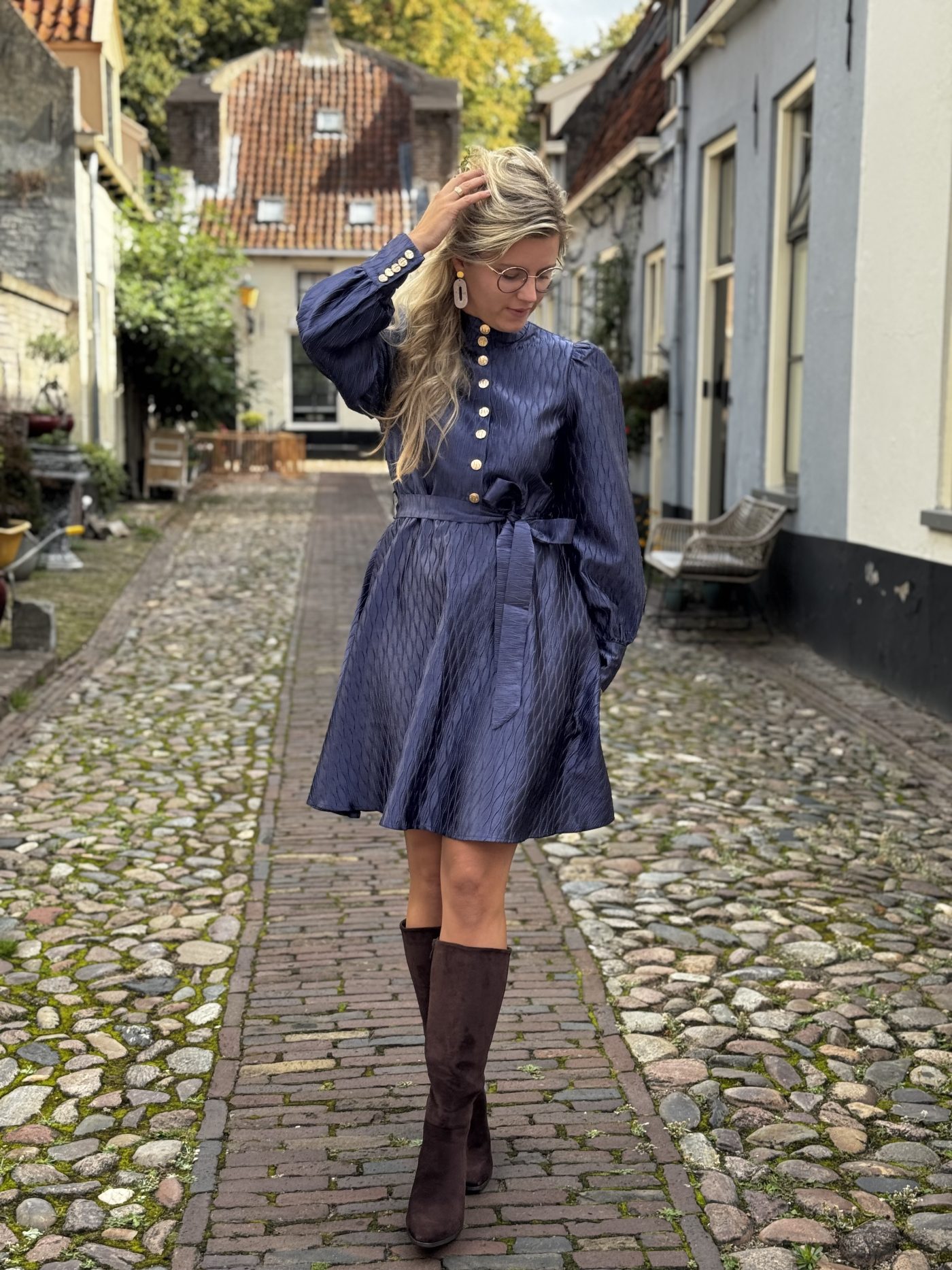 Lizalau Linde dress navy