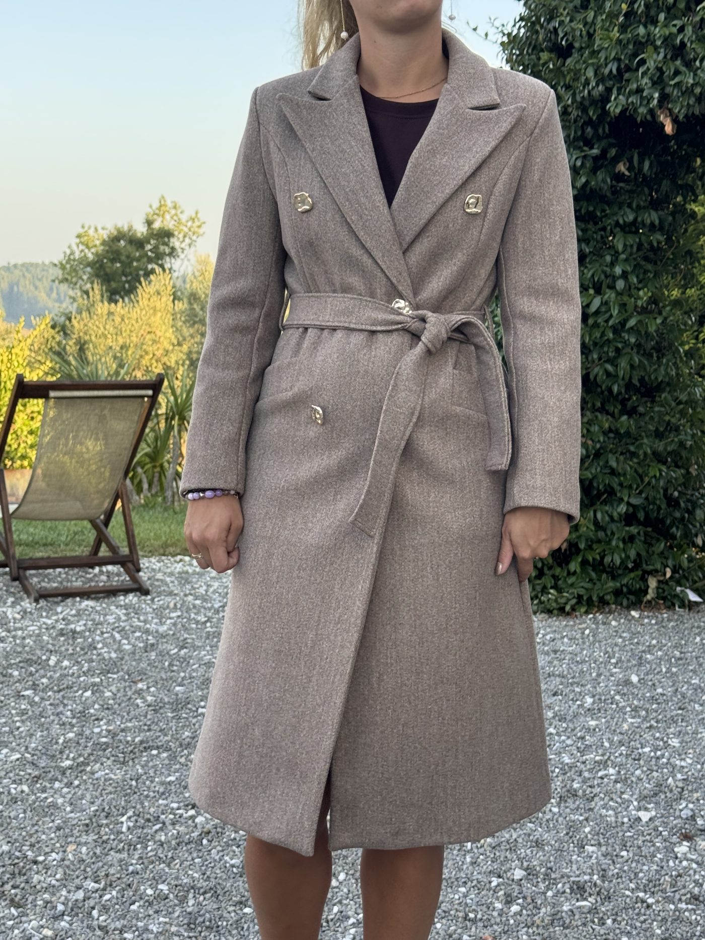 Mantel taupe Olivia