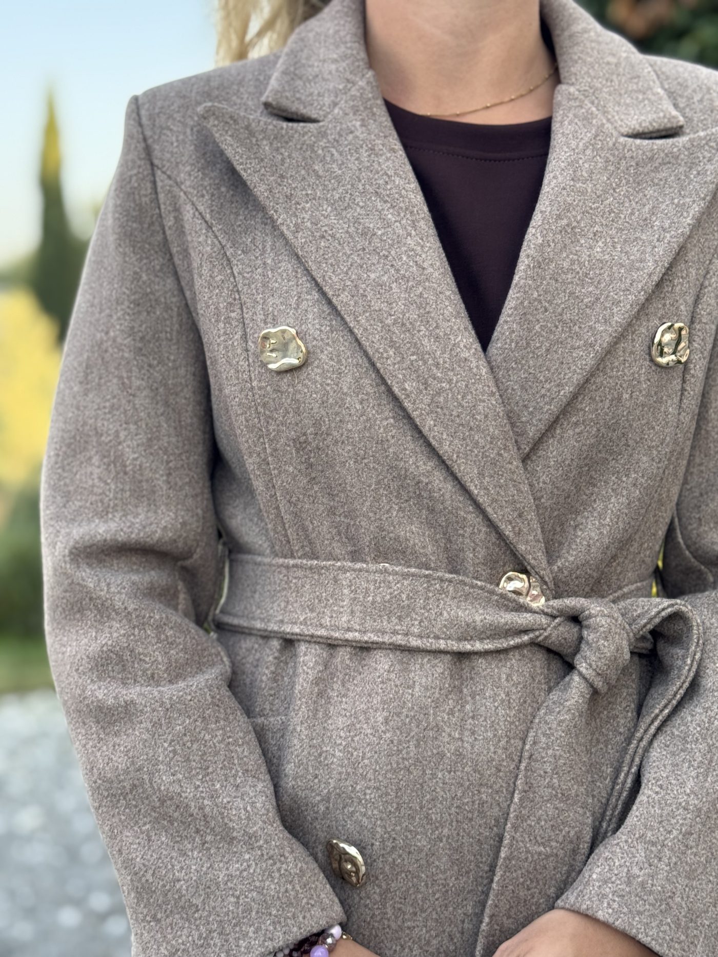 Mantel taupe Olivia