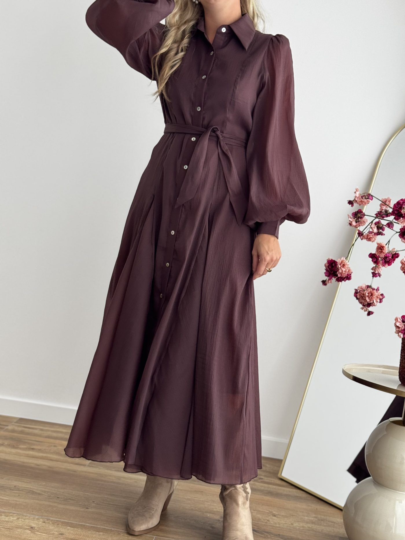 Billy jurk aubergine