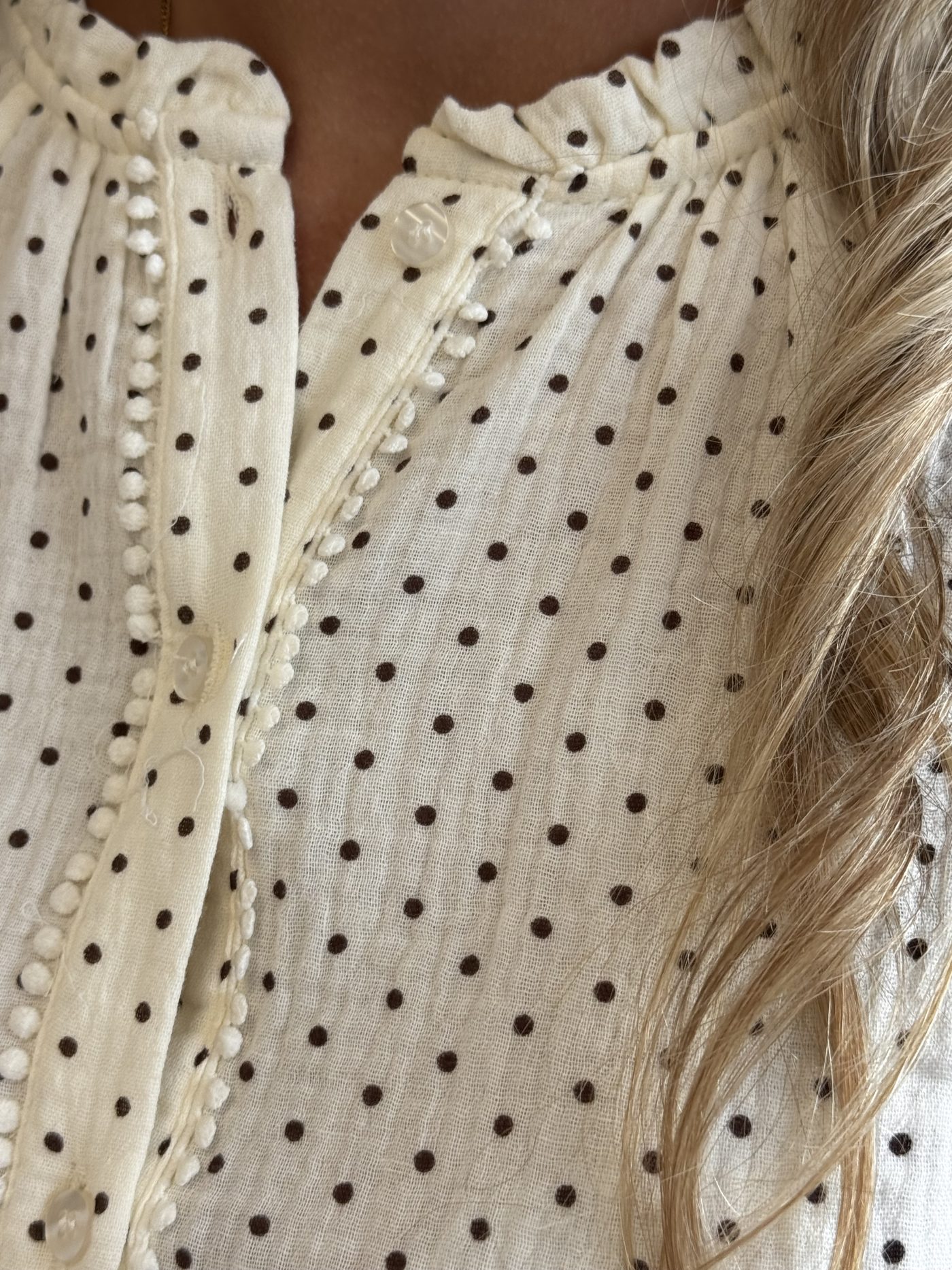 Alieke blouse dot ecru