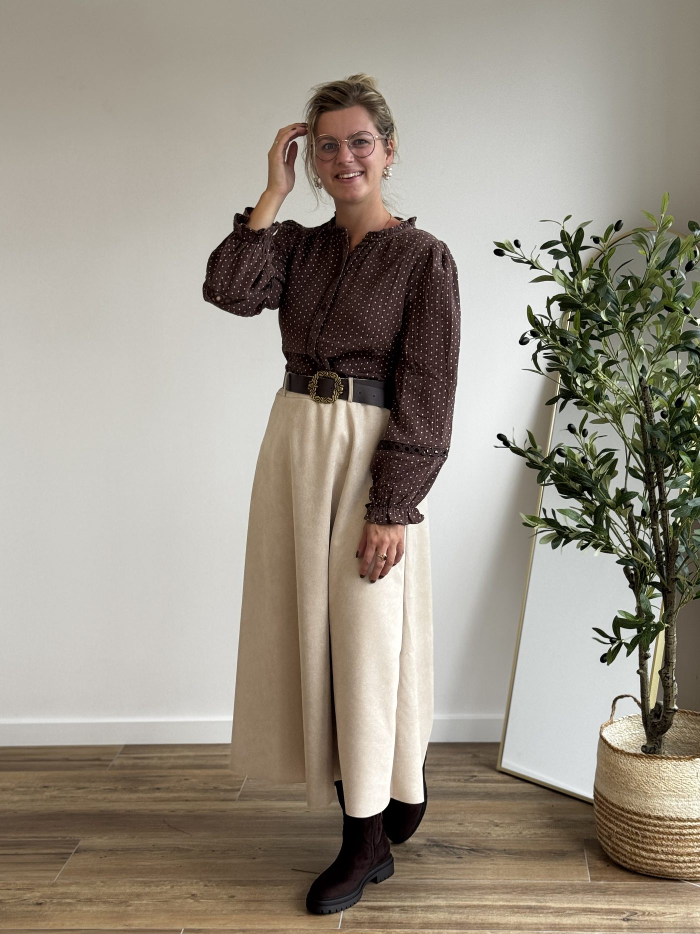 Alieke blouse dot choco