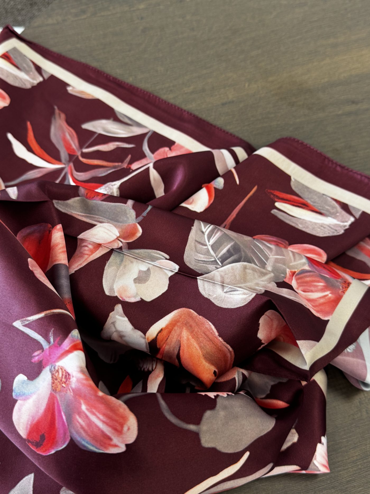Shawl Leonie bloem roze