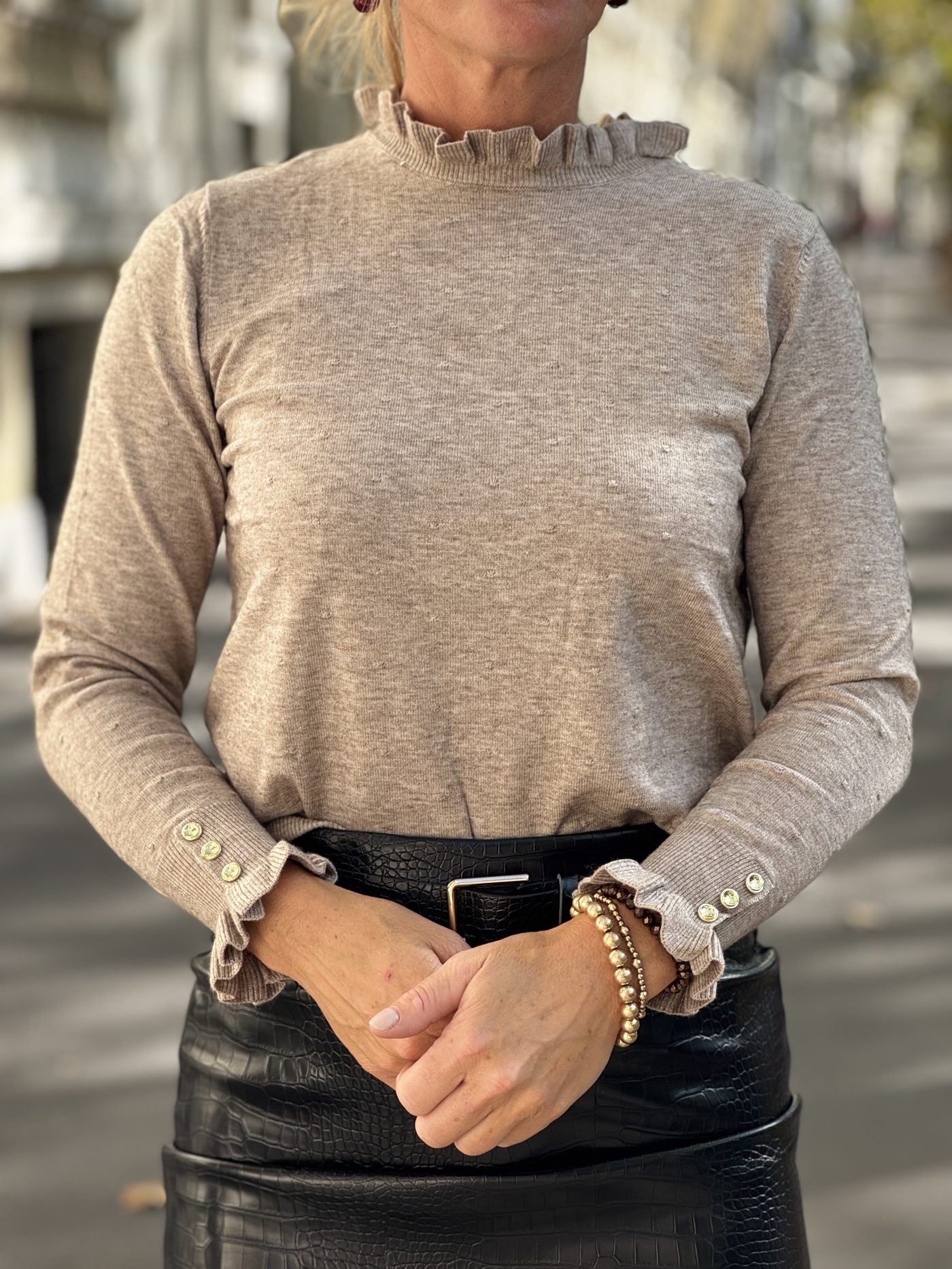 Maartje top taupe
