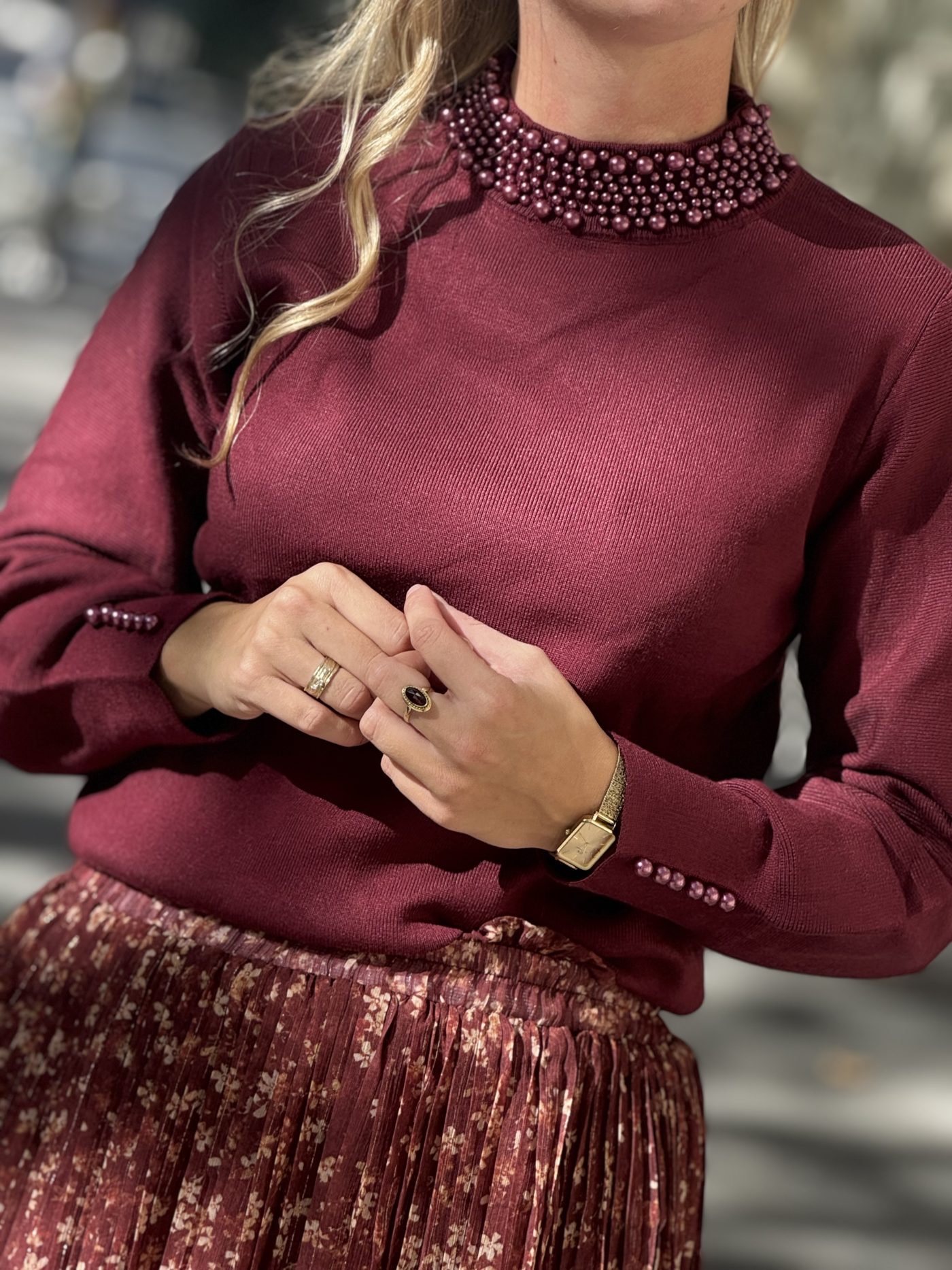 Merith top bordeau