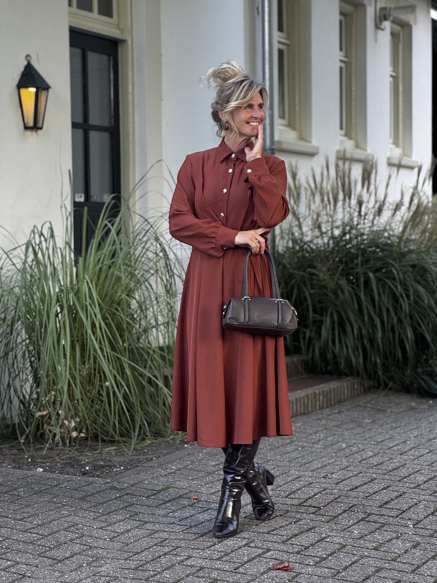 LéLorah dress Mieke brique