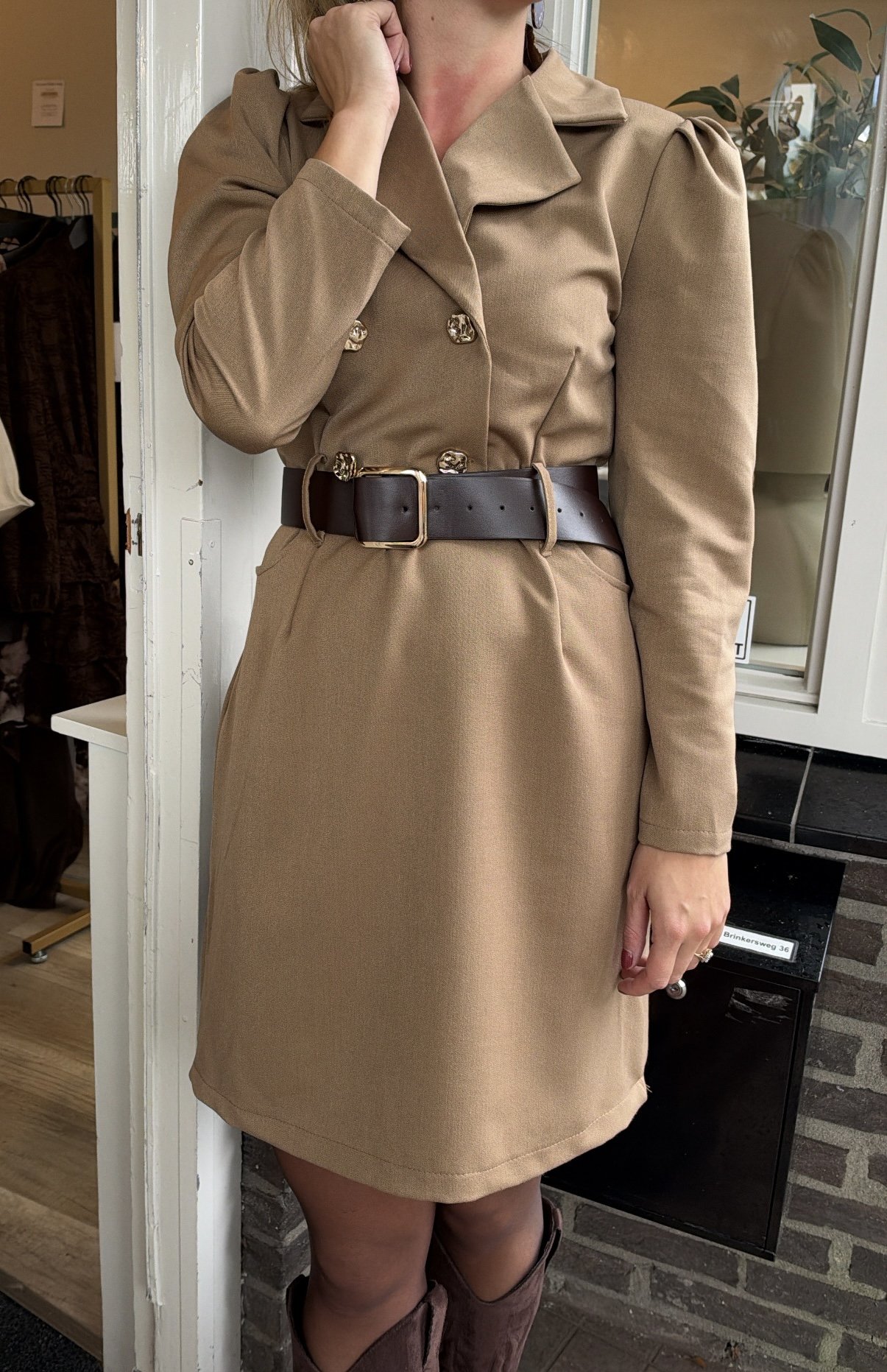 LeLorah Thera jurk beige