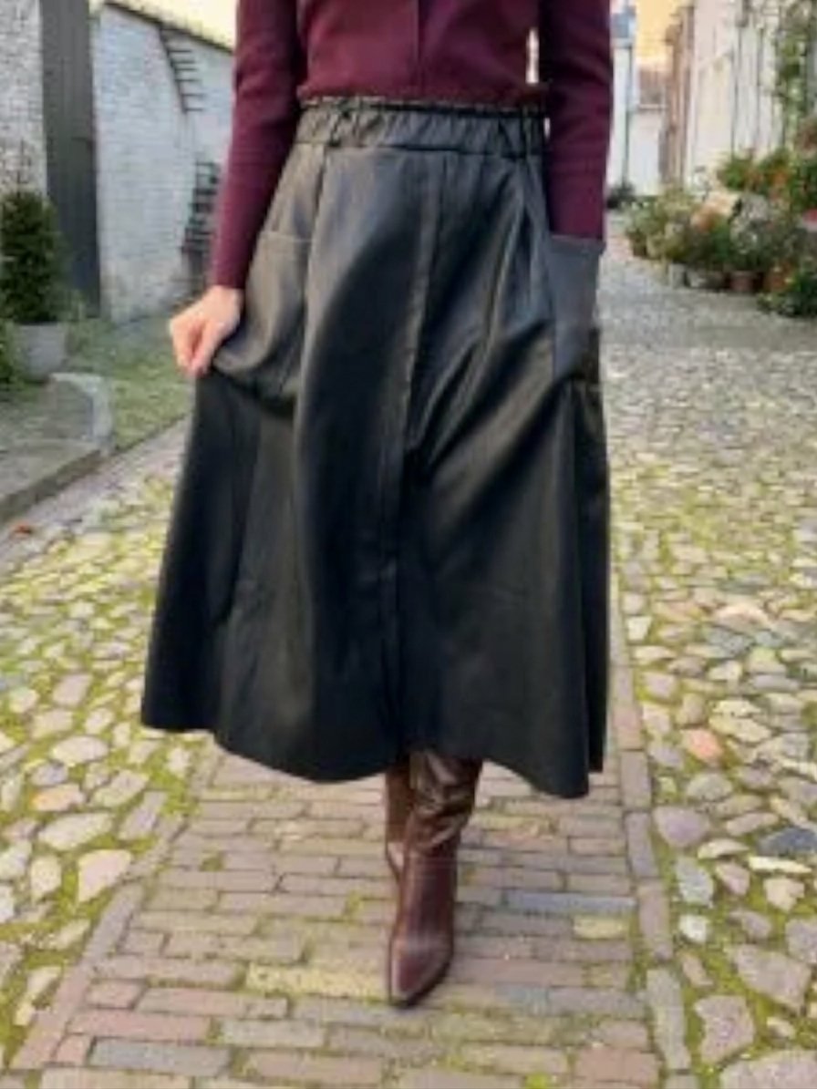 Isabel rok pu zwart