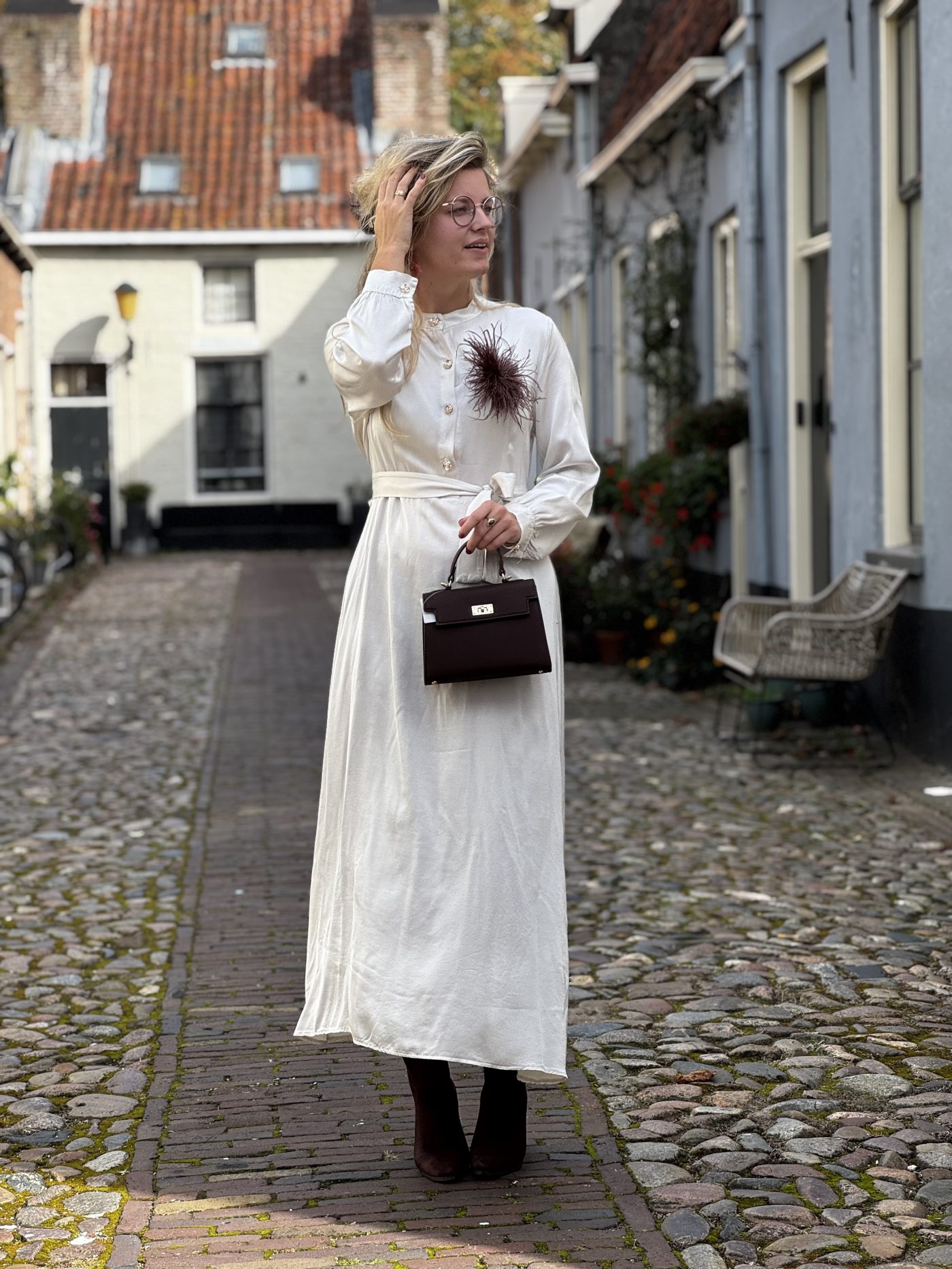 LeLorah Lizzy jurk cream