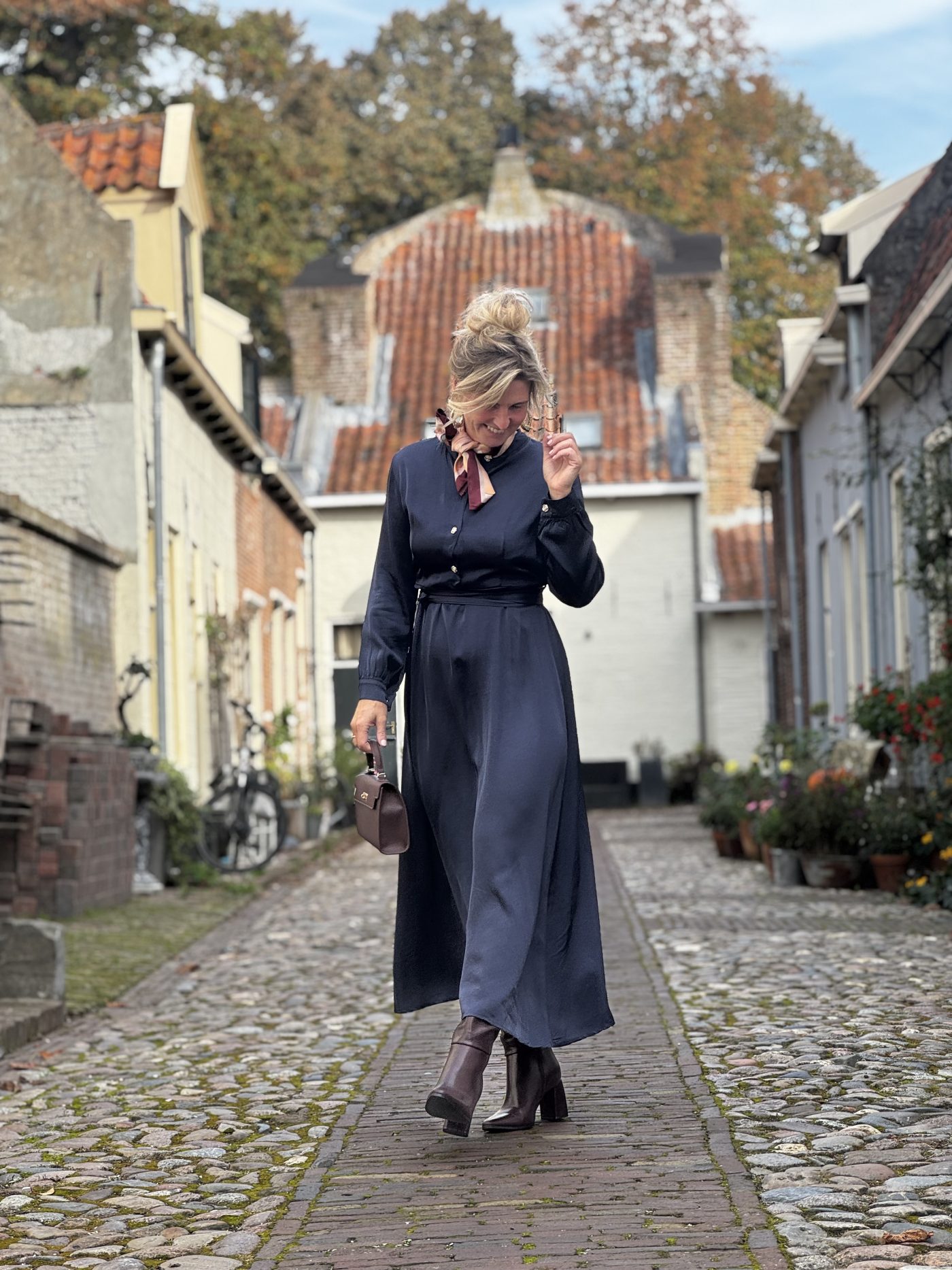 LeLorah Lizzy jurk navy