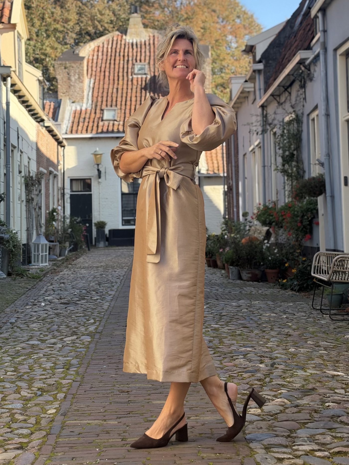 LeLorah  Liesbeth jurk gold
