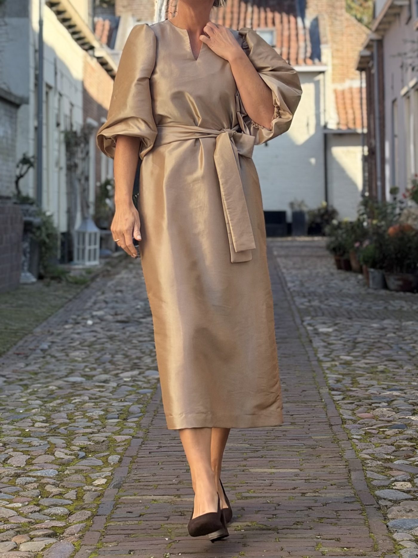 LeLorah  Liesbeth jurk gold