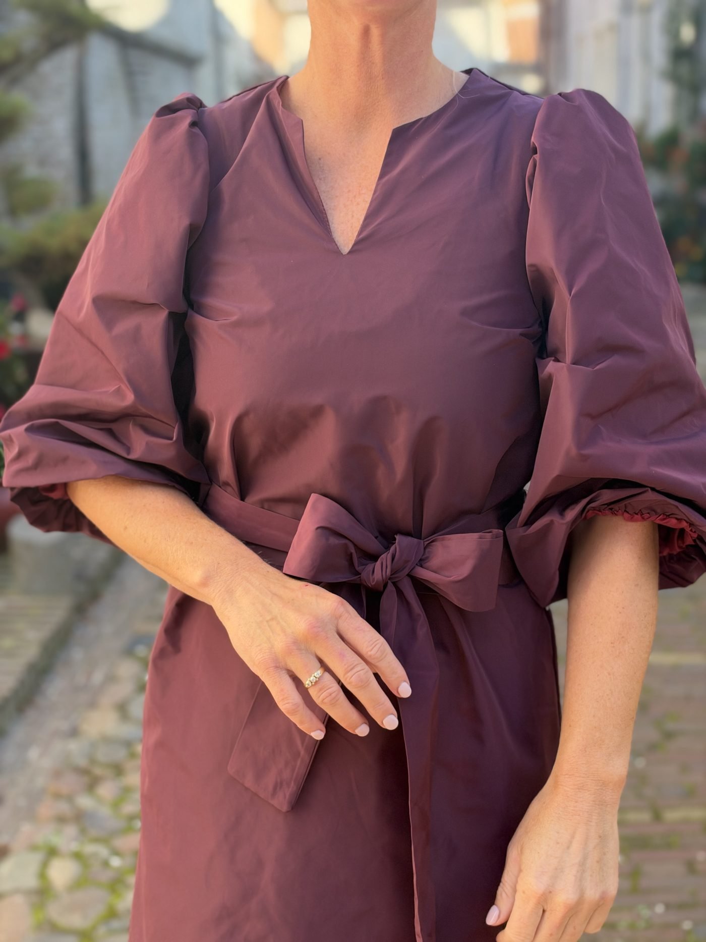 LeLorah  Liesbeth jurk aubergine