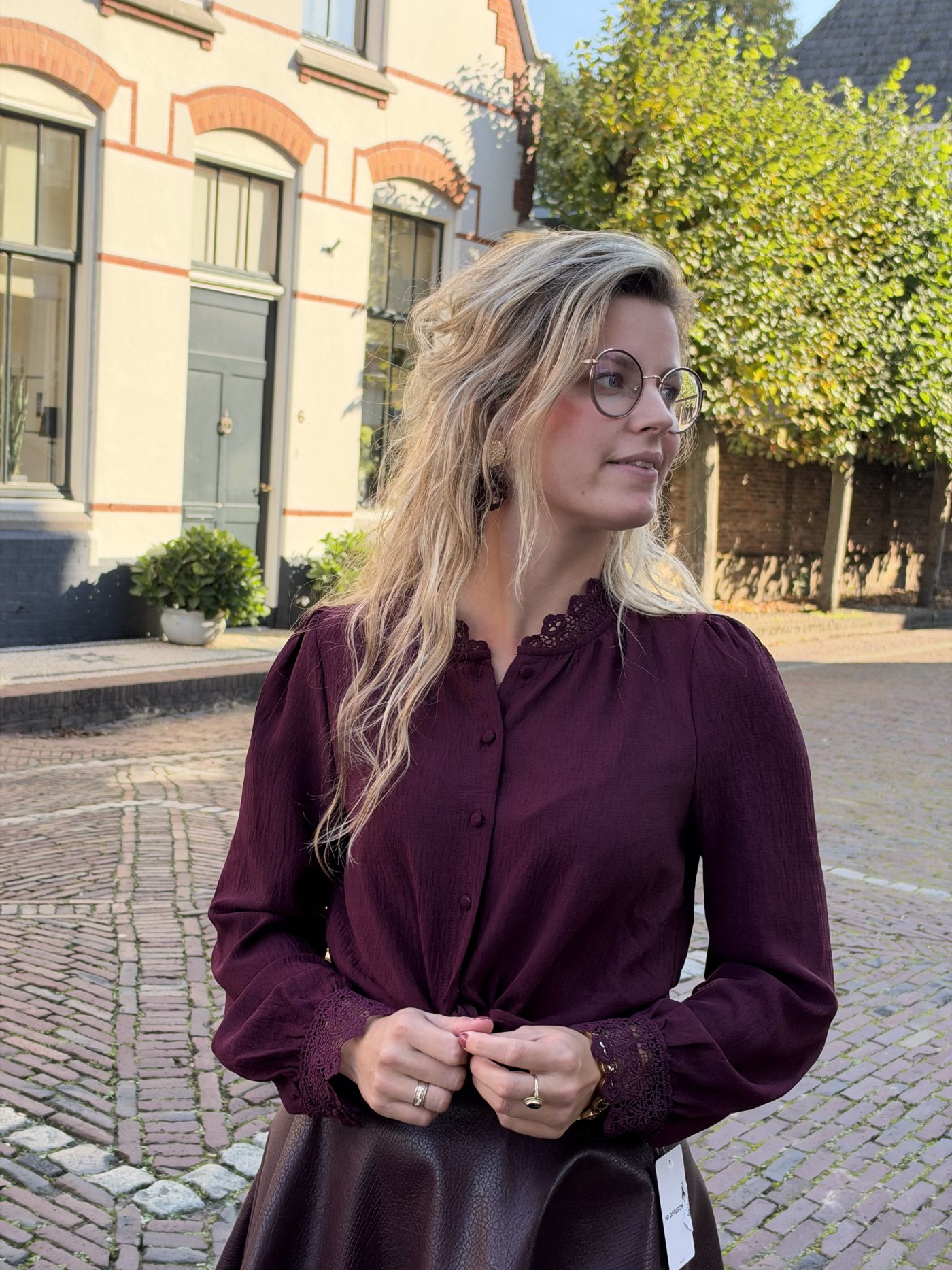 Anne blouse bordeau
