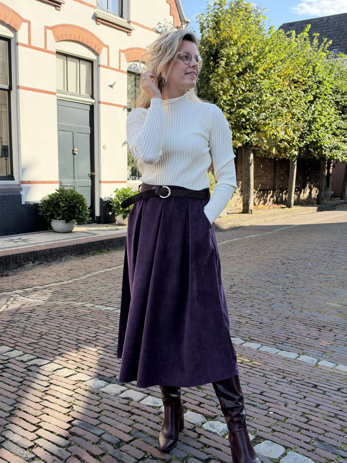 Sanne rok aubergine