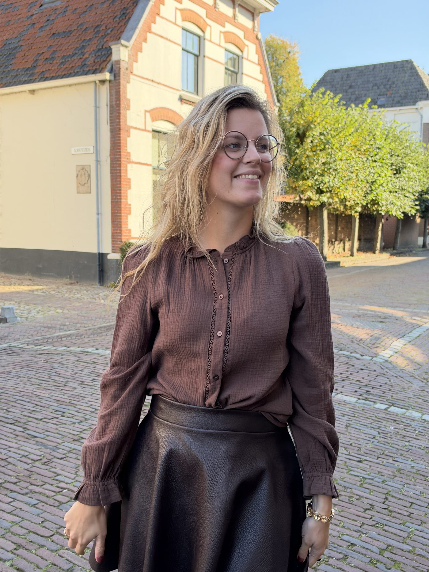 Anne blouse choco