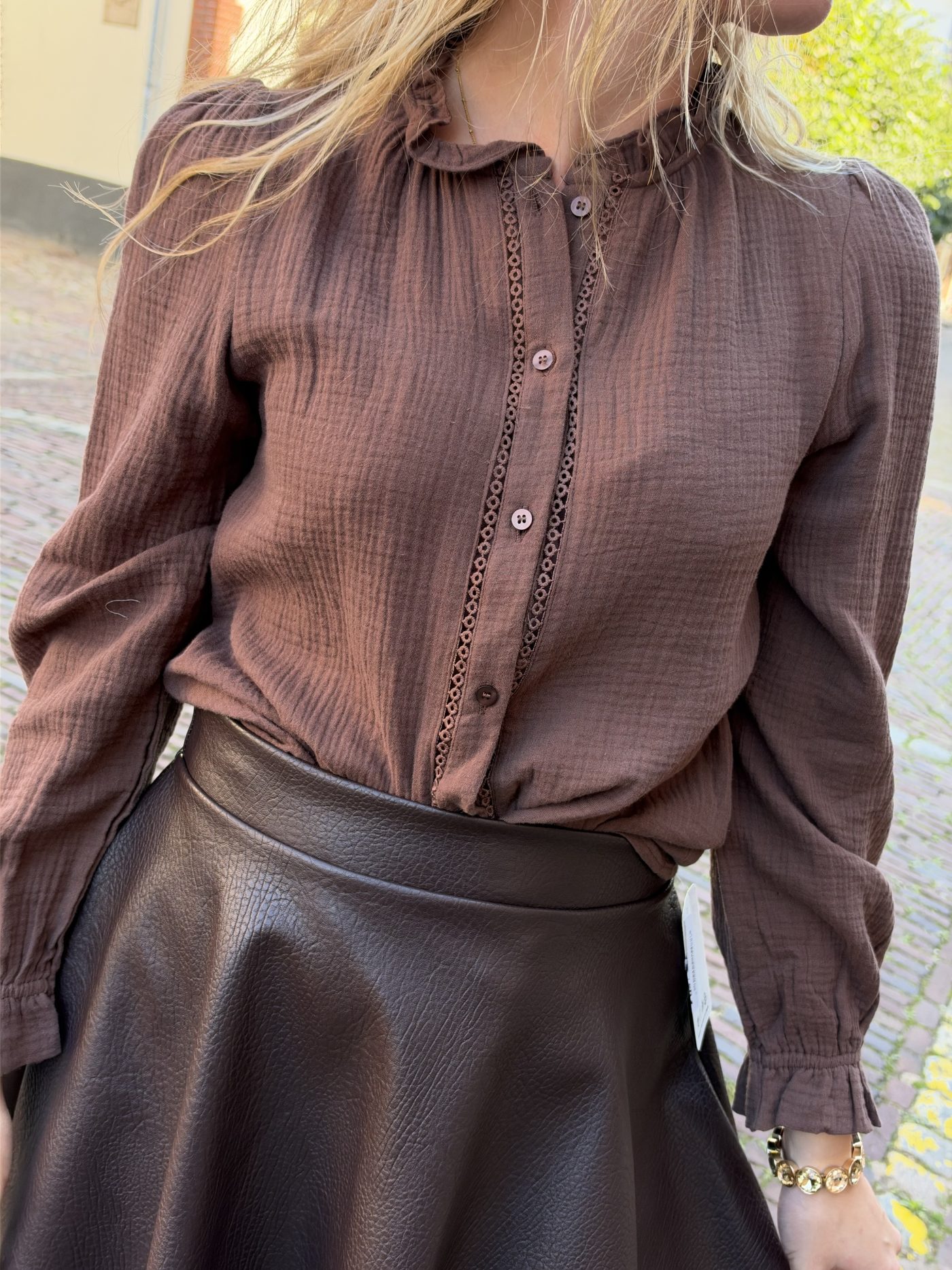 Anne blouse choco