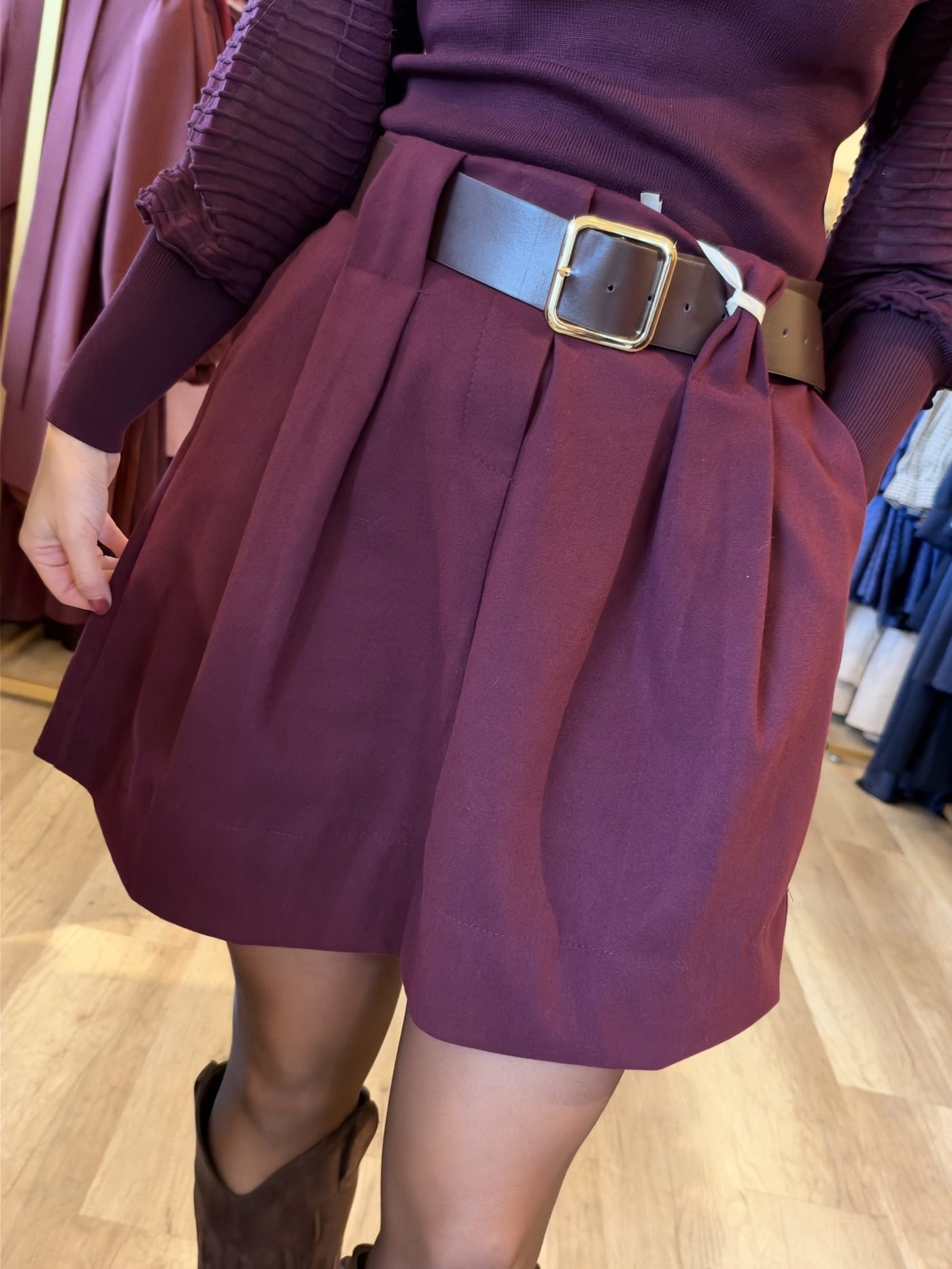 LéLorah rok Emmaly aubergine